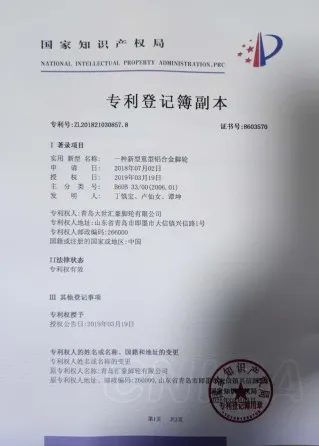 专利登记簿副本