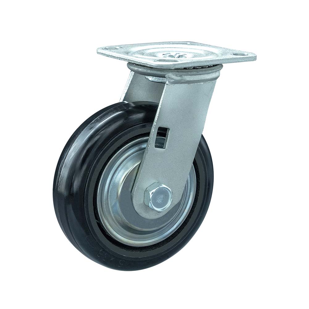  Medium Heavy-duty  Iron Core Rubber Tread Swivel Caster(DS34 Series)