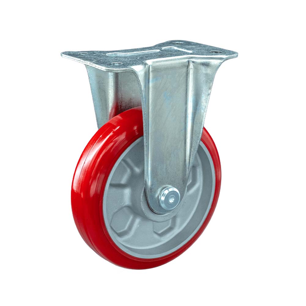 Medium Heavy-Duty Aluminum Core Polyurethane Tread Rigid Caster (DS32 series)