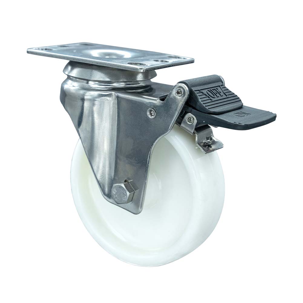  304 Stainless Steel  Light Duty Nylon  Dual Brake Caster (DS-20 Series)