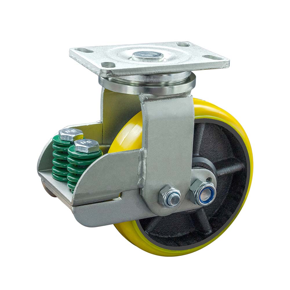 Shock Absorbing Iron Core Heavy Polyurethane Tread Swivel Caster(DS-91 Series) 